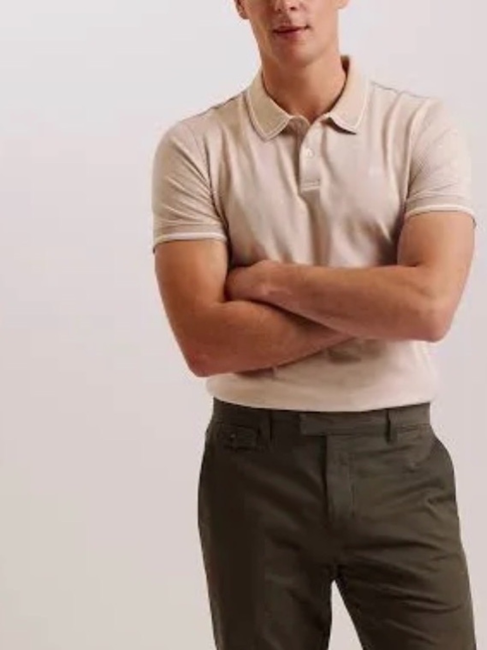 Ted Baker Men's Beige Polo Shirt